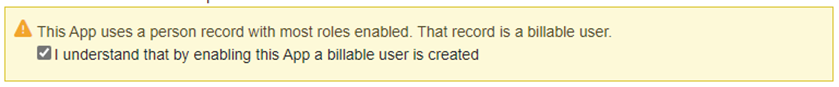 Confirm billable user